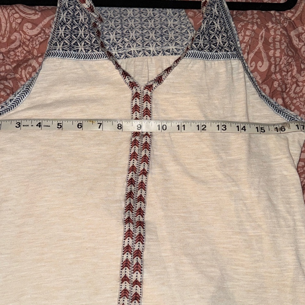 Poof! Blue and White Patterned Top - Picture 5 of 5